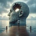 Exploring the Concept of an Open Mind through Art - Stone Head Sculpture by the Sea